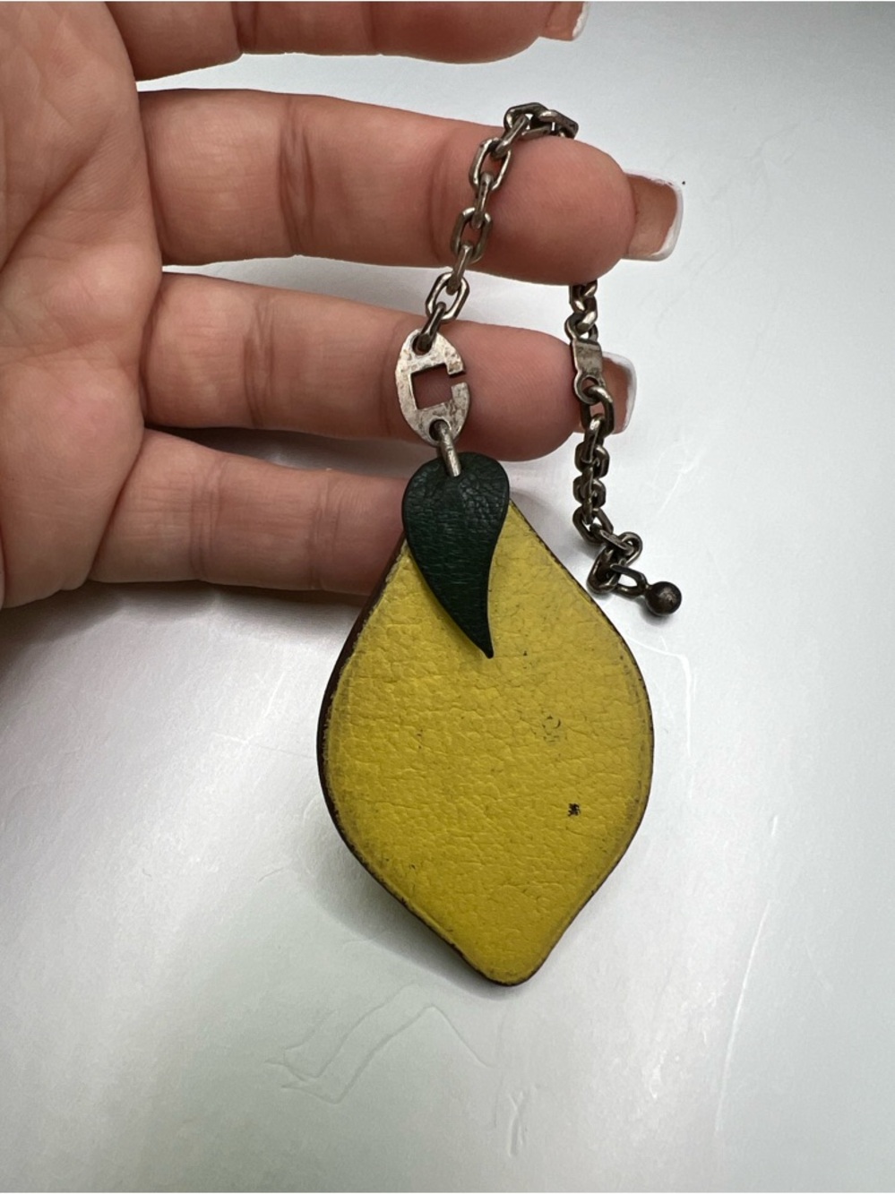 Hermes rare lemon bag charm keychain
